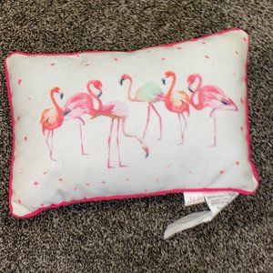 Pink & White Flamingo Pillow